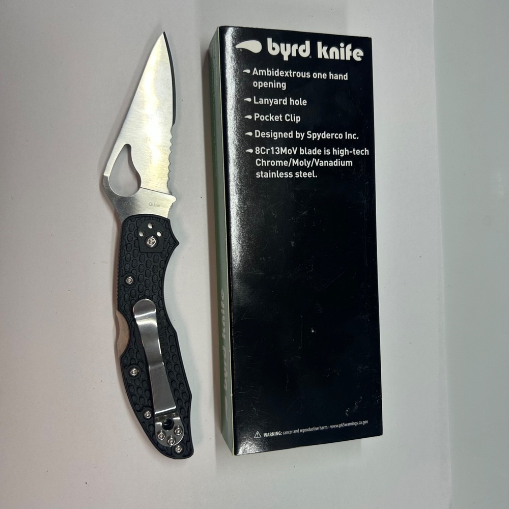 Byrd By Spyderco Meadowlark 2 Lightweight 8Cr13MoV Stainless Blade FRN - Picture 2 of 2